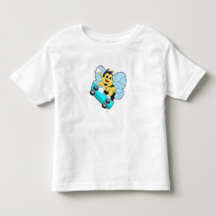 Bienen als Skater mit Skateboard Kleinkind T-shirt
