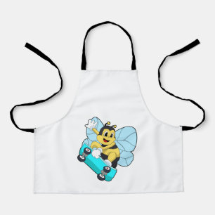 Bienen als Skater mit Skateboard Schürze