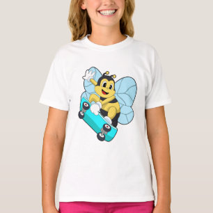 Bienen als Skater mit Skateboard T-Shirt