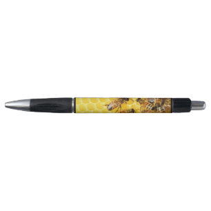 Bienen auf Honeycomb - Pen Kugelschreiber