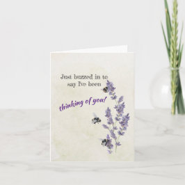 Bienen auf Lavendel Blume Denken Sie an Ihre Note 