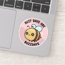 Bienen-Aufkleber – Süße Kawaii-Hummel
