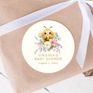 Bienen-Baby-Party-Aufkleber Runder Aufkleber
