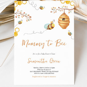 Bienen-Baby-Party Einladung
