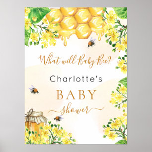 Bienen-Baby-Party gelbe Geschlechtsenthüllungsfeie Poster