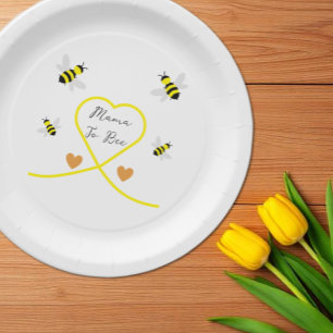 Bienen-Baby-Party Pappteller