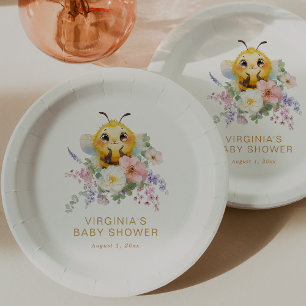 Bienen-Baby-Party Pappteller