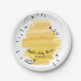 Bienen-Baby-Show-Party-Papier-Teller Pappteller
