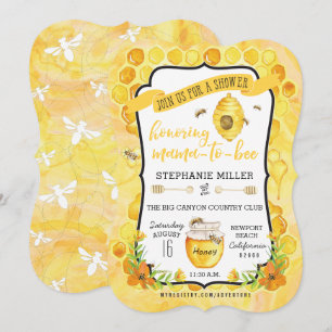 Bienen-Babyparty-Einladungen Einladung