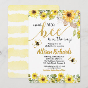 Bienen-Babypartyeinladungsmädchen-Gelbhummel Einladung