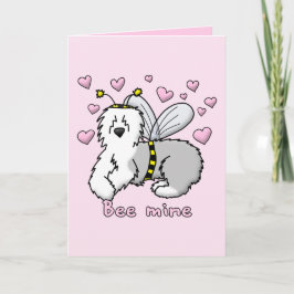 Bienen-Bergwerk-alter englischer Schäferhund Feiertagskarte