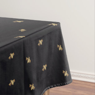 Bienen - Bienen - Bienen - Schwarz Tischdecke
