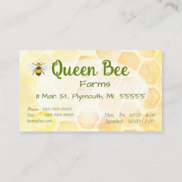 Bienen-Bienenhaus-Honig-Glas-Visitenkarten Visitenkarte