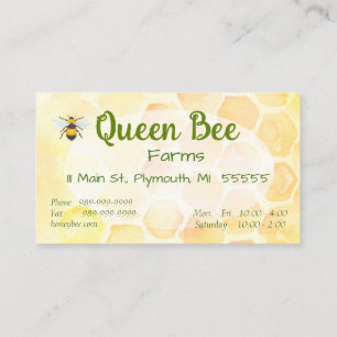 Bienen-Bienenhaus-Honig-Glas-Visitenkarten Visitenkarte