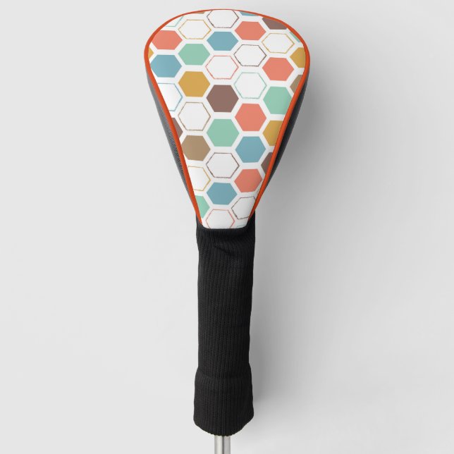 Bienen-Bienenstock-Modul-Muster Golf Headcover (Vorderseite)