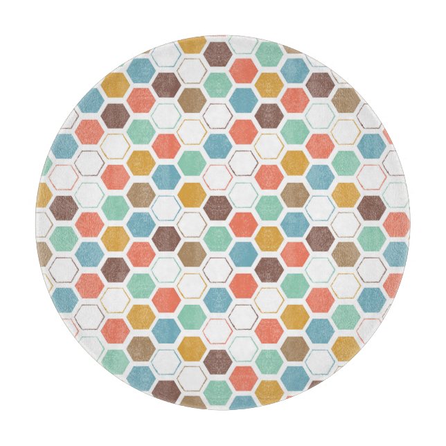 Bienen-Bienenstock-Modul-Muster Schneidebrett (Vorderseite)