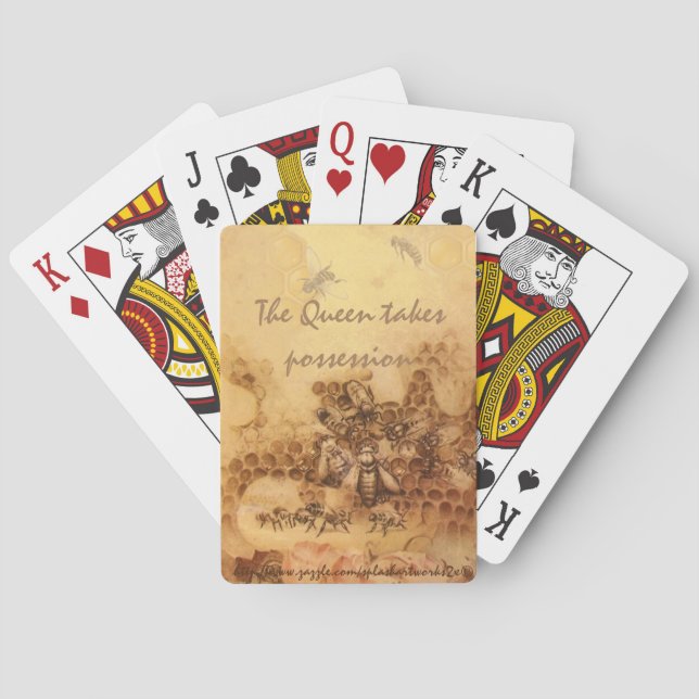 "Bienen-Bienenstock " Spielkarten (Rückseite)