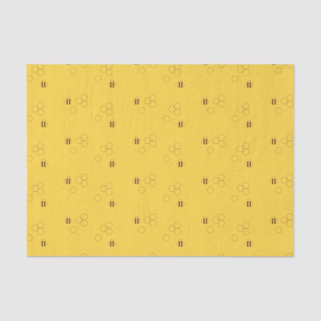 Bienen-Bienenwaben-Muster Seidenpapier (Vorderseite)