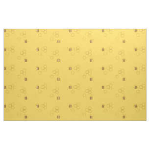 Bienen-Bienenwaben-Muster Stoff