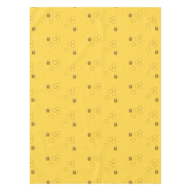 Bienen-Bienenwaben-Muster Tischdecke (Vorderseite)