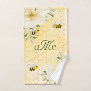 Bienen-Blume aus Honigwabengewächsen mit einem Mon Handtuch