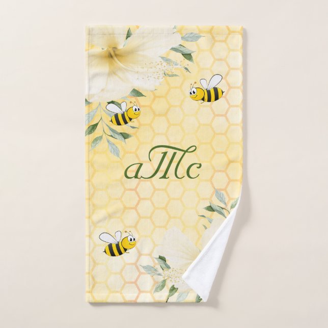 Bienen-Blume aus Honigwabengewächsen mit einem Mon Handtuch (Handtuch)