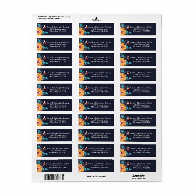 Bienen & Blüten Rücksendeadresse (Vorne)