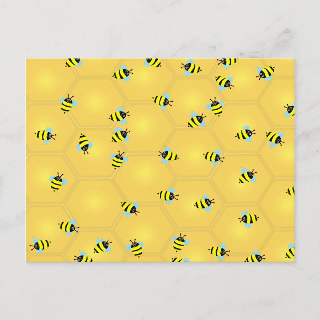Bienen Buzzing Postkarte (Vorderseite)