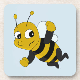Bienen-Cartoon-Getränkuntersetzer Getränkeuntersetzer