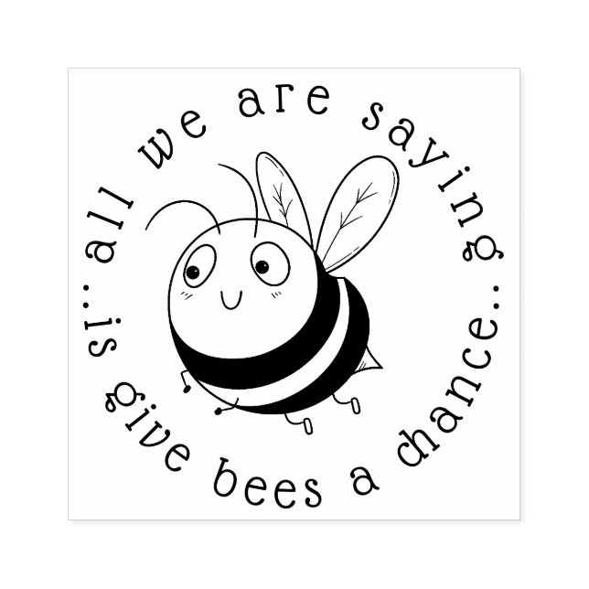 Bienen eine Chance Rubber-Briefmarke geben Gummistempel (Prägung)