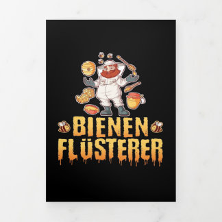 Bienen Flusterer Imker | Geschenk für Bienenstock Dreifach Gefaltete Ankündigung