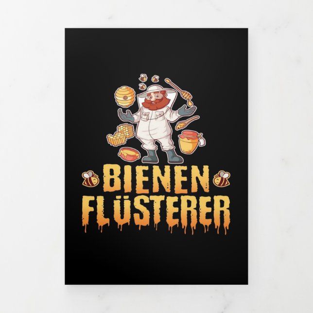 Bienen Flusterer Imker | Geschenk für Bienenstock Dreifach Gefaltete Ankündigung (Cover)