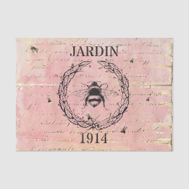 Bienen-Franzosen Jardin Seidenpapier (Vorderseite)
