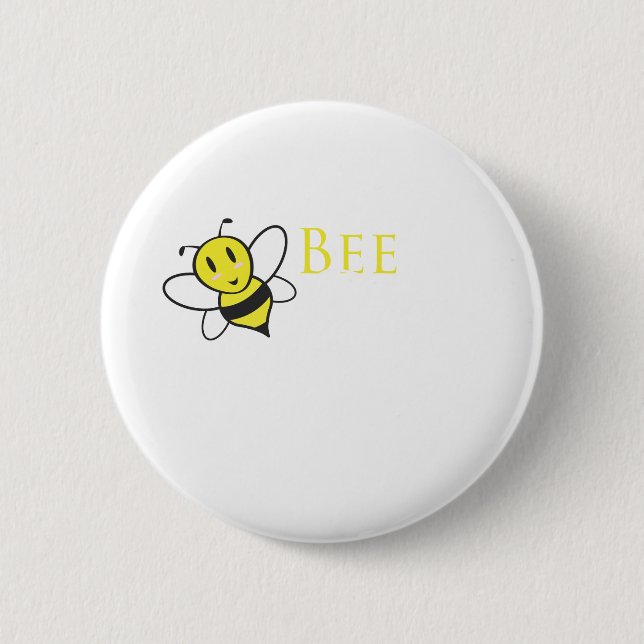 Bienen-freier inspirierend Entwurf Button (Vorderseite)