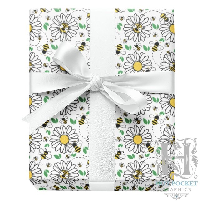 Bienen & Gänseblümchen Geschenkpapier (Von Creator hochgeladen)