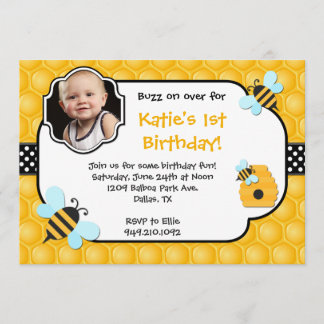 Bienen-Geburtstags-Party Einladung