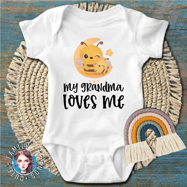 Bienen 🌝 Geschenk für Großkind - Meine Oma-Lieben Baby Strampler (Bees 🌝 Gift for Grandchild - My Grandma Loves Me Baby Bodysuit)
