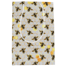 Bienen Gold Honeycomb Mittlere Geschenktüte