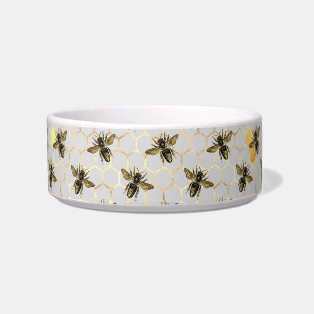 Bienen Gold Honeycomb Pet Napf (Vorderseite)