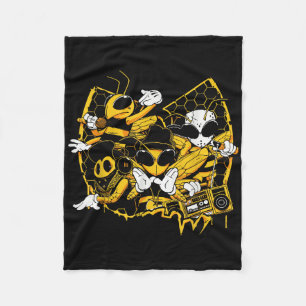 Bienen Hip Hop Old School Rap Music Lover Fleecedecke