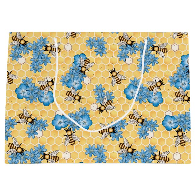 Bienen Honeycomb Geschenktasche Große Geschenktüte (Vorderseite)