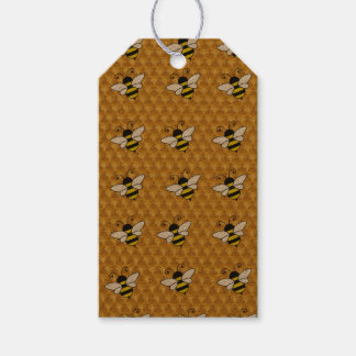 Bienen-Honeycombs-Gift-Tag Geschenkanhänger