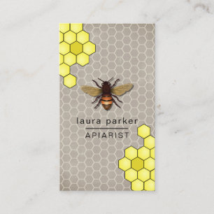 Bienen-Honig-Verkäuferapiarist-rustikales Visitenkarte