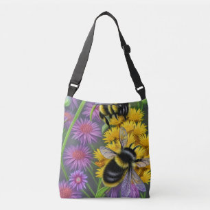 Bienen in einer Blume Tragetaschen Mit Langen Trägern
