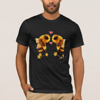 Bienen in LIEBE-Bella+Leinwand Kurzschläfchen T -  T-Shirt