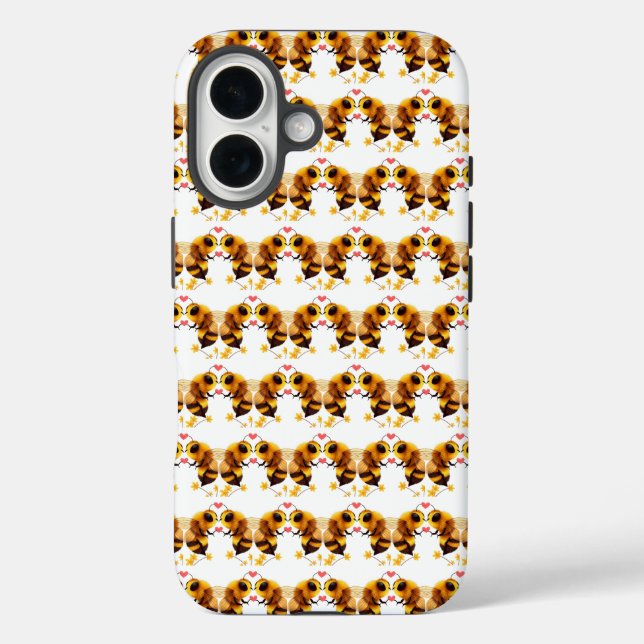 Bienen in LIEBE- iPhone 16 Hülle (Rückseite)