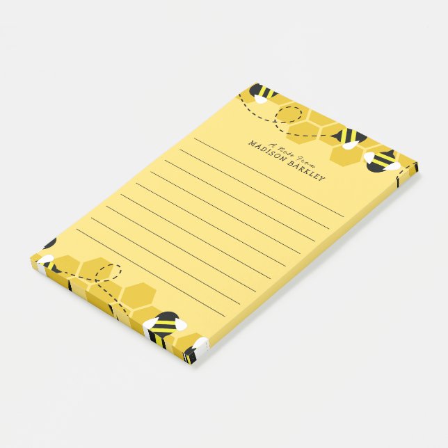 Bienen Kids Niedliche Biene Post-it Klebezettel (angewinkelt)