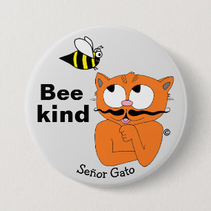 Bienen Kind (seien Sie freundlich) Inspiration Hum Button