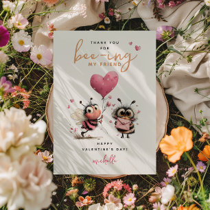 Bienen-Kinder-Klassenraum Valentinstag Mitteilungskarte