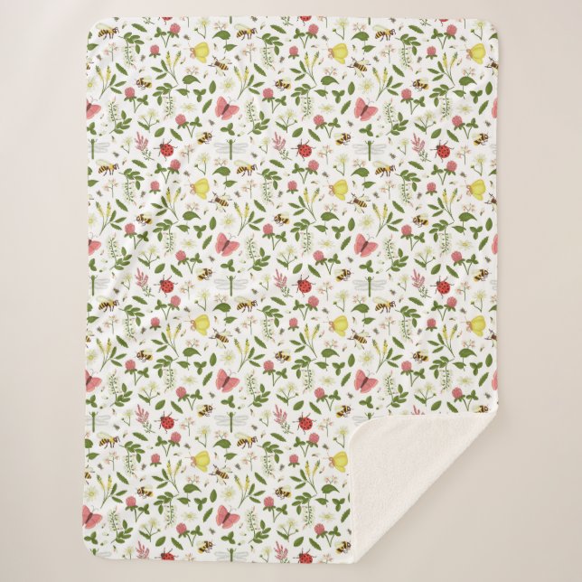 Bienen Ladybugs und Schmetterlinge Sherpadecke (Vorderseite)